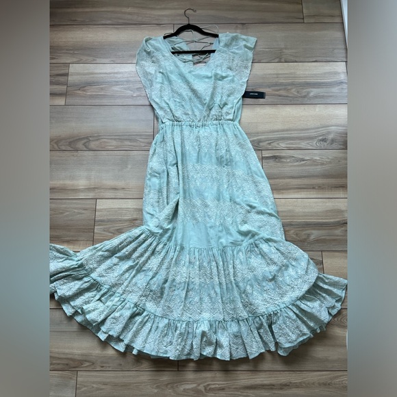 Anthropologie X Love Sam Amia Embroidered Lace-Up Maxi Dress - Picture 12 of 16